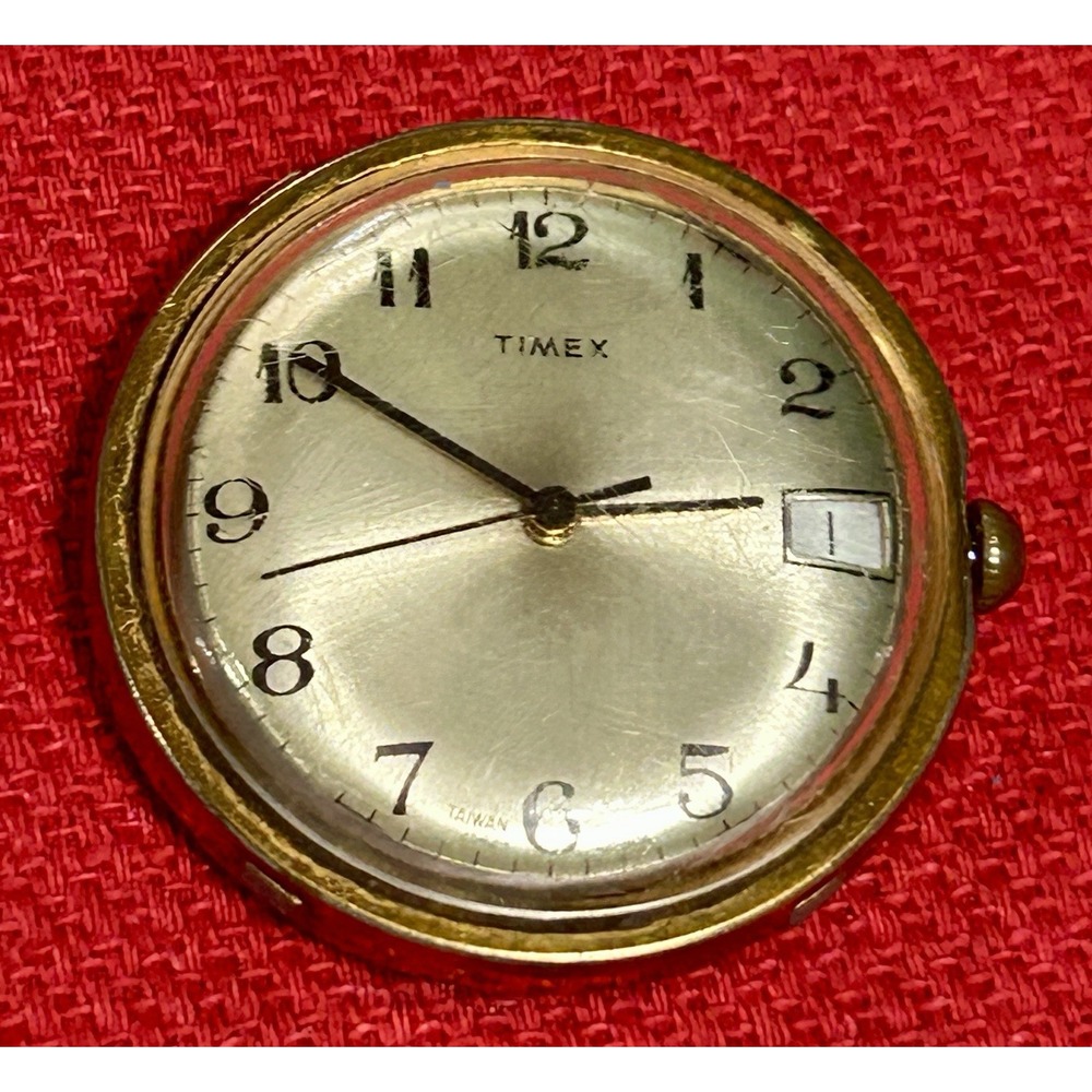 Vintage Timex Wind-up Analog Men's Watch Date Works Then Stops For Parts READ